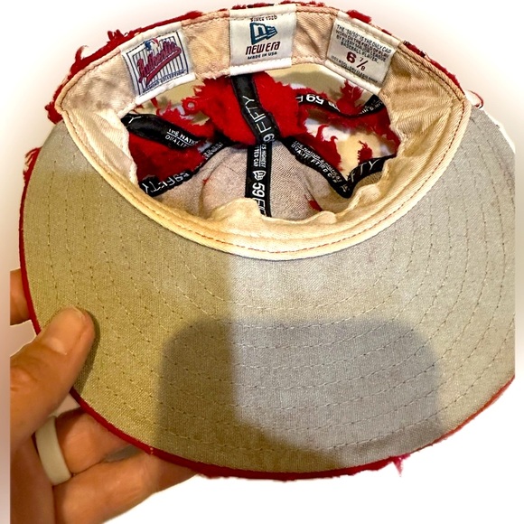 VTG TATTERED ST LOUIS CARDINAL HAT 6 7/8 ZOMBIE HALLOWEEN COSTUME MLB BASEBALL - Picture 4 of 11